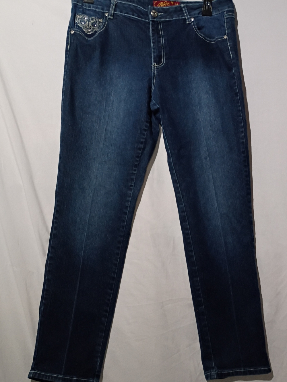 one 5 one Embellished Pockets Straight-Leg Jeans Size 14